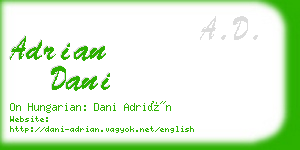 adrian dani business card